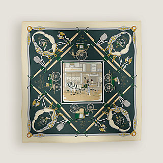 Palonniers scarf 70 - Green | Hermès Finland